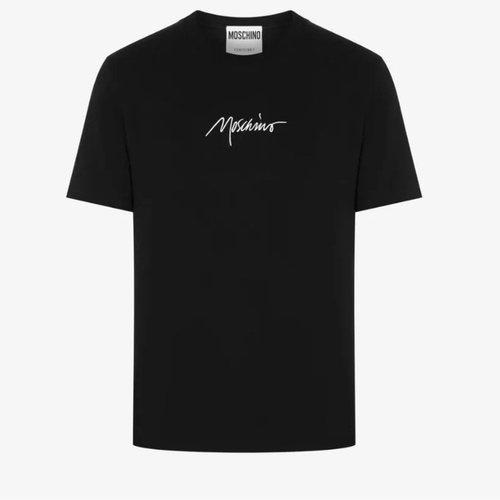 Moschino Men Signature Stretch Jersey T Shirt Size XS